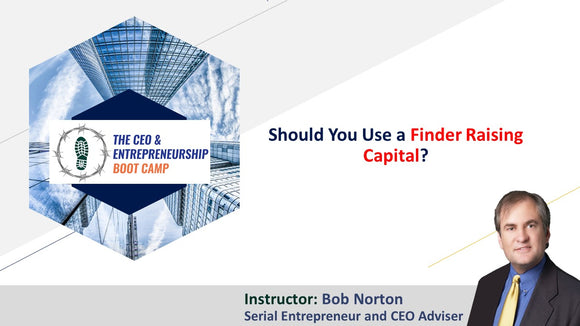Should you use a finder raising capital?