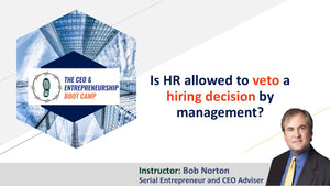 Is HR allowed to veto a hiring decision by management?