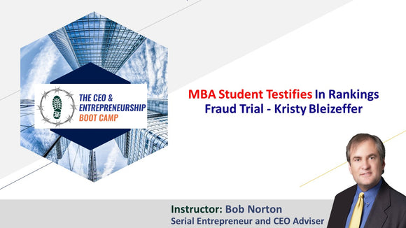 MBA Student Testifies In Rankings Fraud Trial - Kristy Bleizeffer