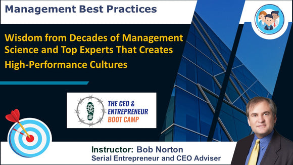 Management Best Practices: Goal Setting, Metrics and the 5 Styles of Management - 3 Courses